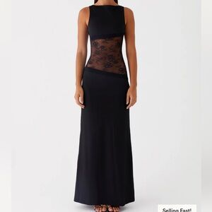Peppermayo Black Lace NWT Maxi Dress